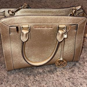 Gold Michael Kors bag